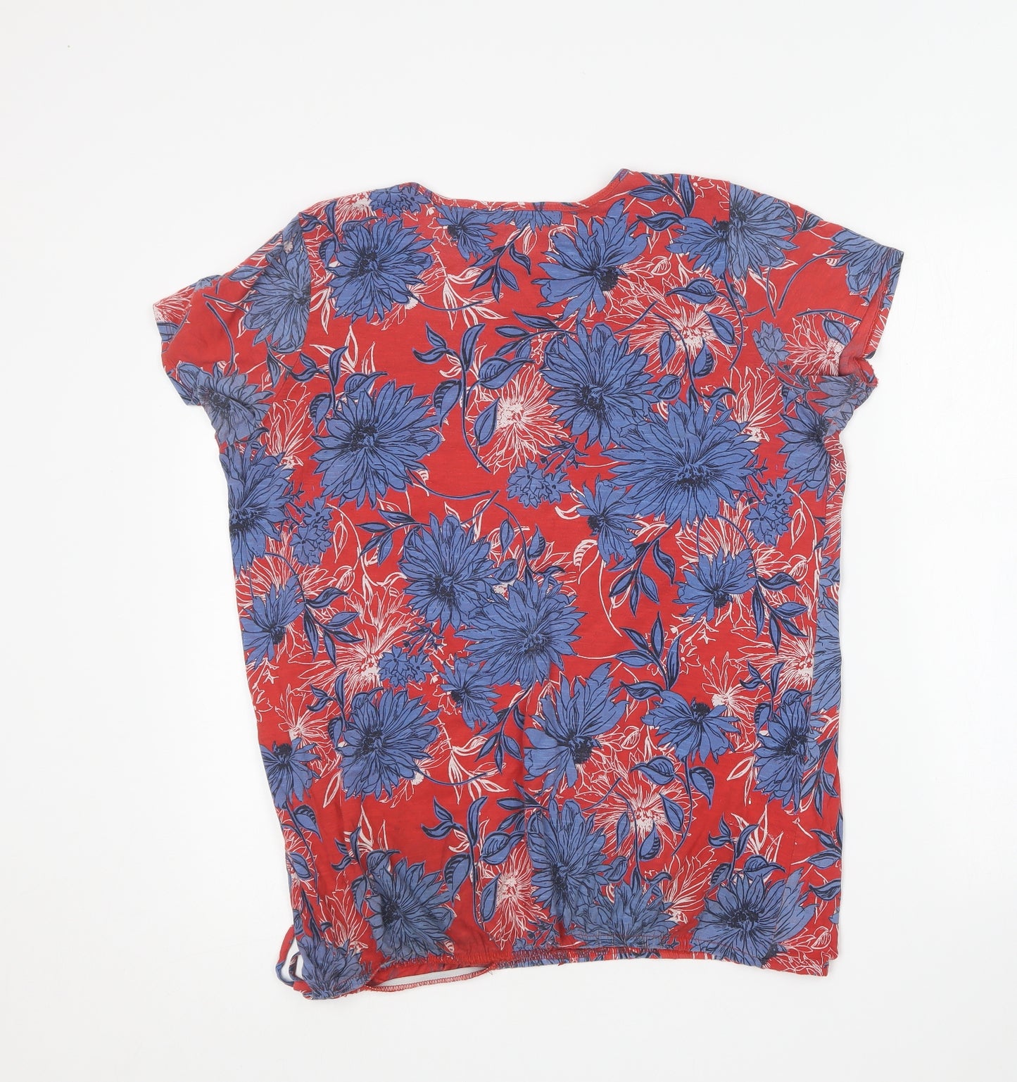 George Womens Multicoloured Floral Cotton Basic T-Shirt Size 16 Round Neck
