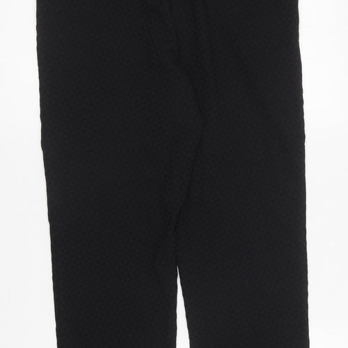 Dunnes Stores Womens Black Viscose Carrot Trousers Size 14 L26 in Regular