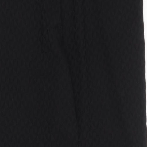 Dunnes Stores Womens Black Viscose Carrot Trousers Size 14 L26 in Regular