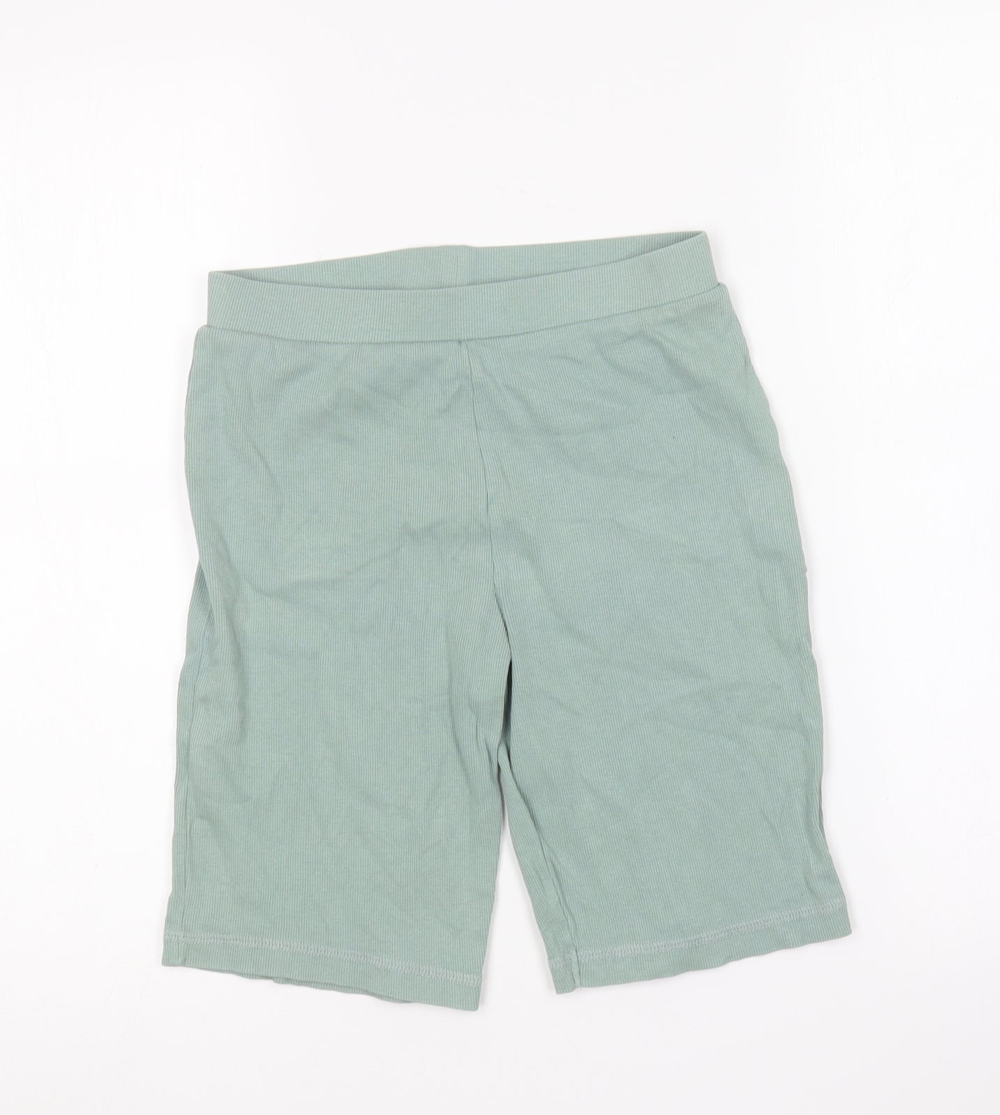 George Girls Green Cotton Compression Shorts Size 9-10 Years Regular