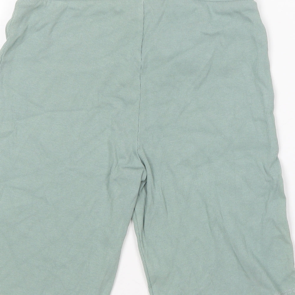 George Girls Green Cotton Compression Shorts Size 9-10 Years Regular