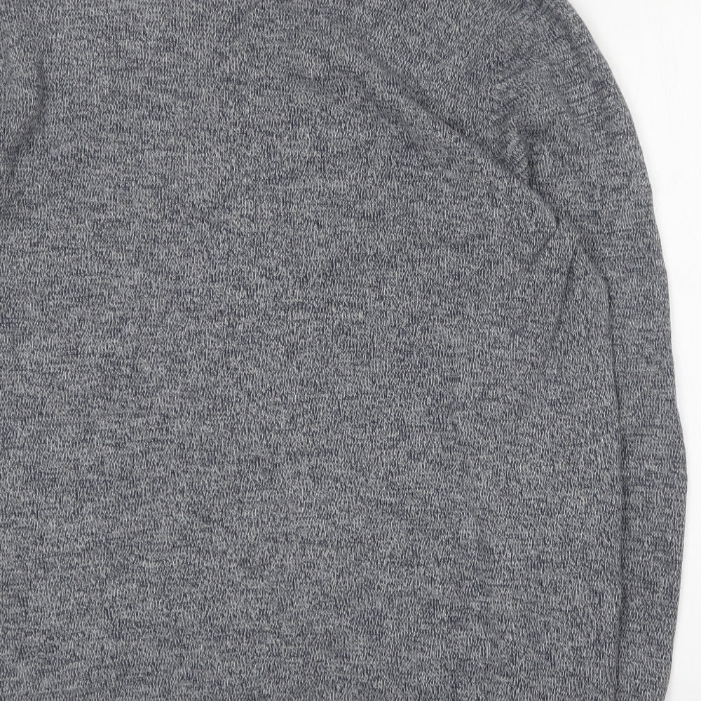 JACK & JONES Mens Blue Round Neck Cotton Pullover Jumper Size 2XL