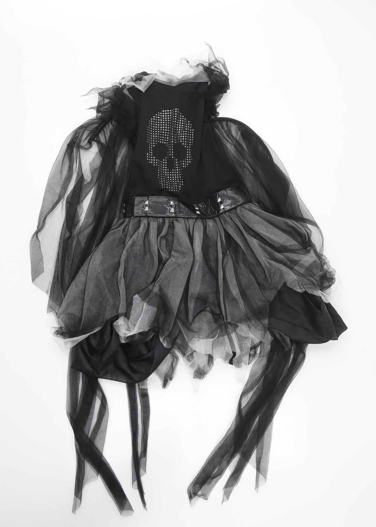 George Girls Black Polyester Fit & Flare Size 9-10 Years Round Neck - Fancy Dress Halloween