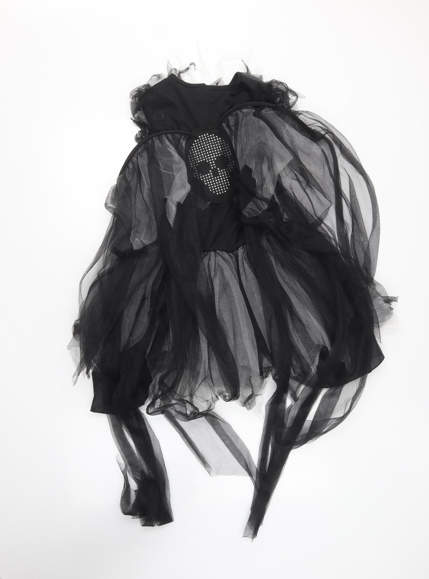 George Girls Black Polyester Fit & Flare Size 9-10 Years Round Neck - Fancy Dress Halloween