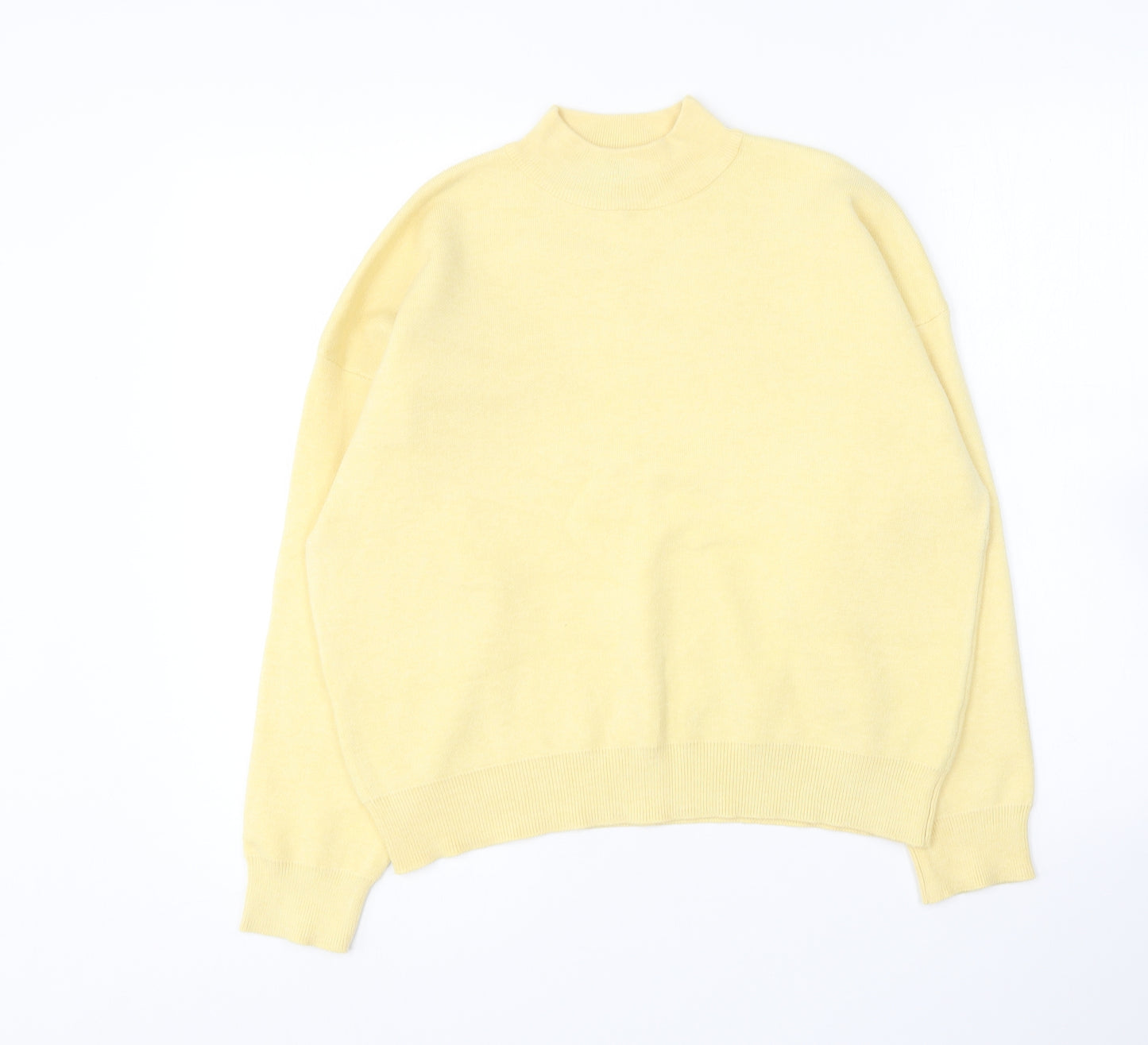 Primark Womens Yellow Crew Neck Viscose Pullover Jumper Size M