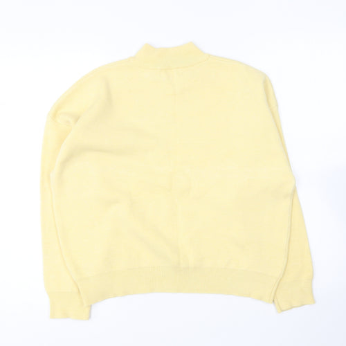 Primark Womens Yellow Crew Neck Viscose Pullover Jumper Size M