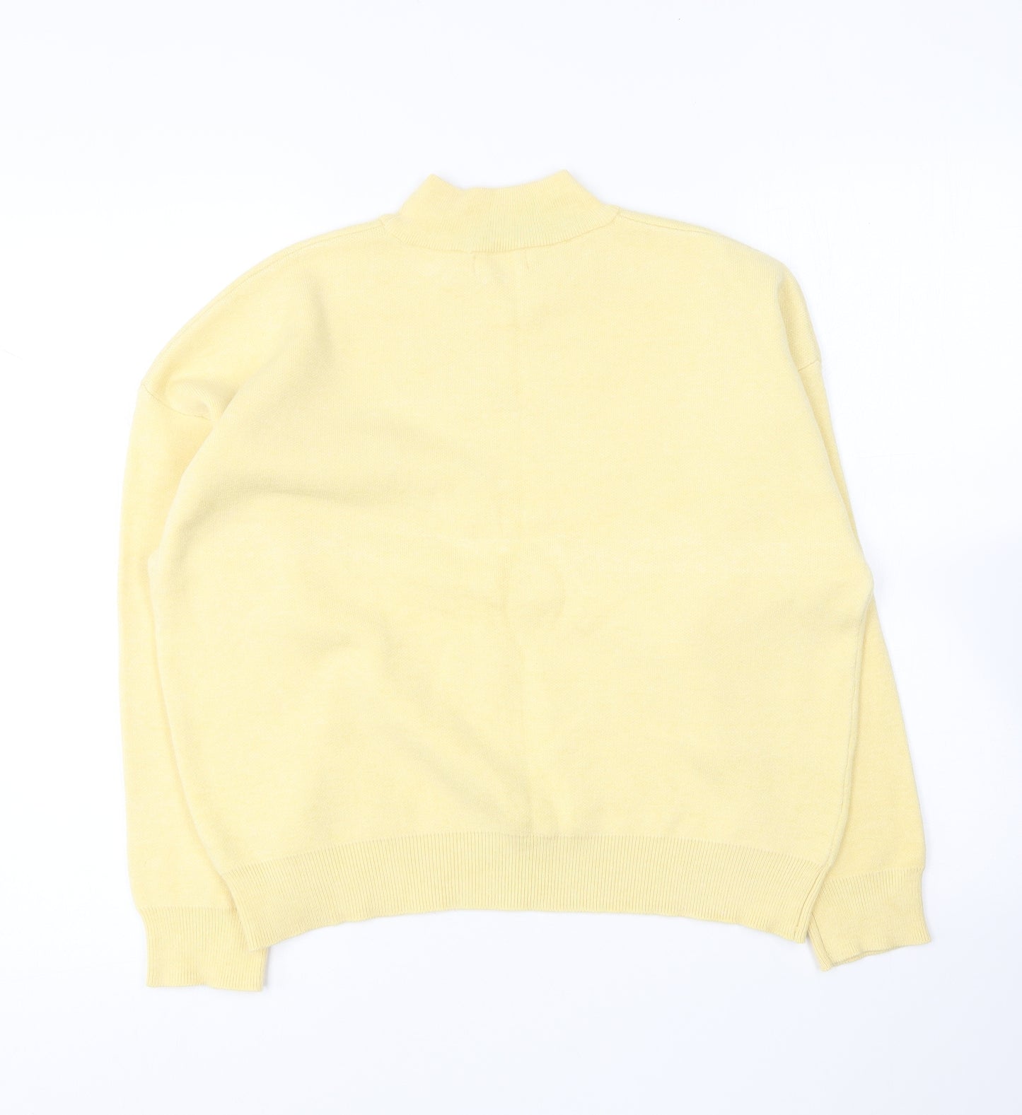 Primark Womens Yellow Crew Neck Viscose Pullover Jumper Size M