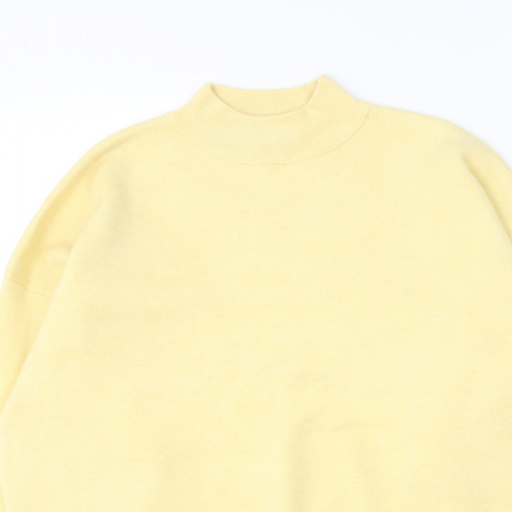 Primark Womens Yellow Crew Neck Viscose Pullover Jumper Size M