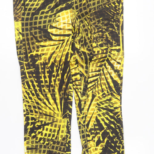 Atelier Gardeur Womens Yellow Cotton Trousers Size 8 L28 in Regular