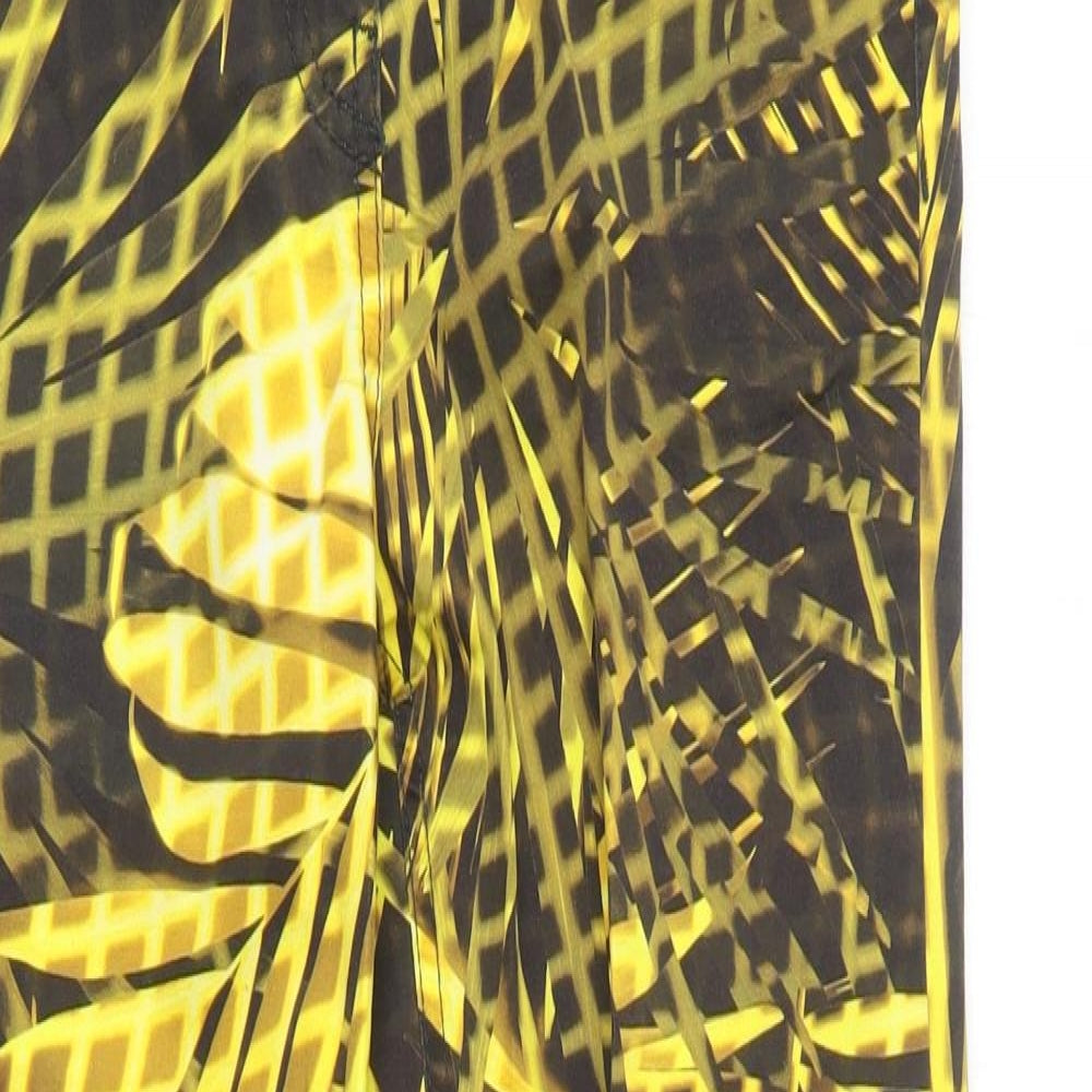 Atelier Gardeur Womens Yellow Cotton Trousers Size 8 L28 in Regular