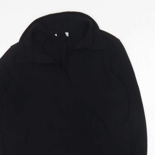 Matalan Womens Black Collared Polyester Pullover Jumper Size 12