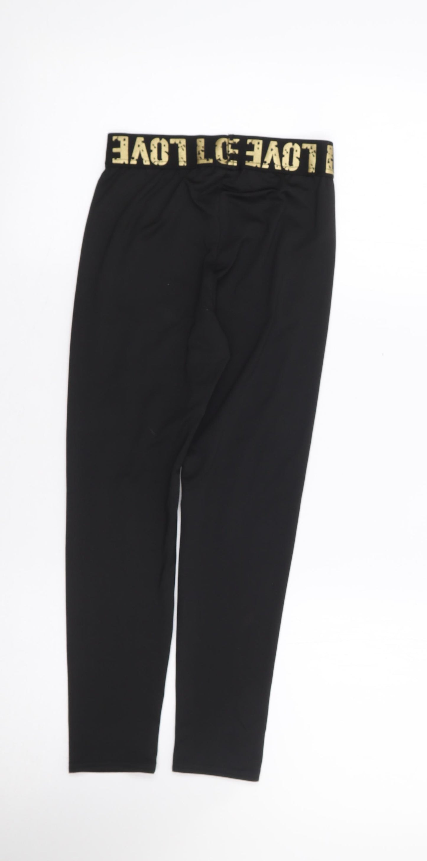 SheIn Girls Black Polyester Jogger Trousers Size 8 Years L20 in Regular