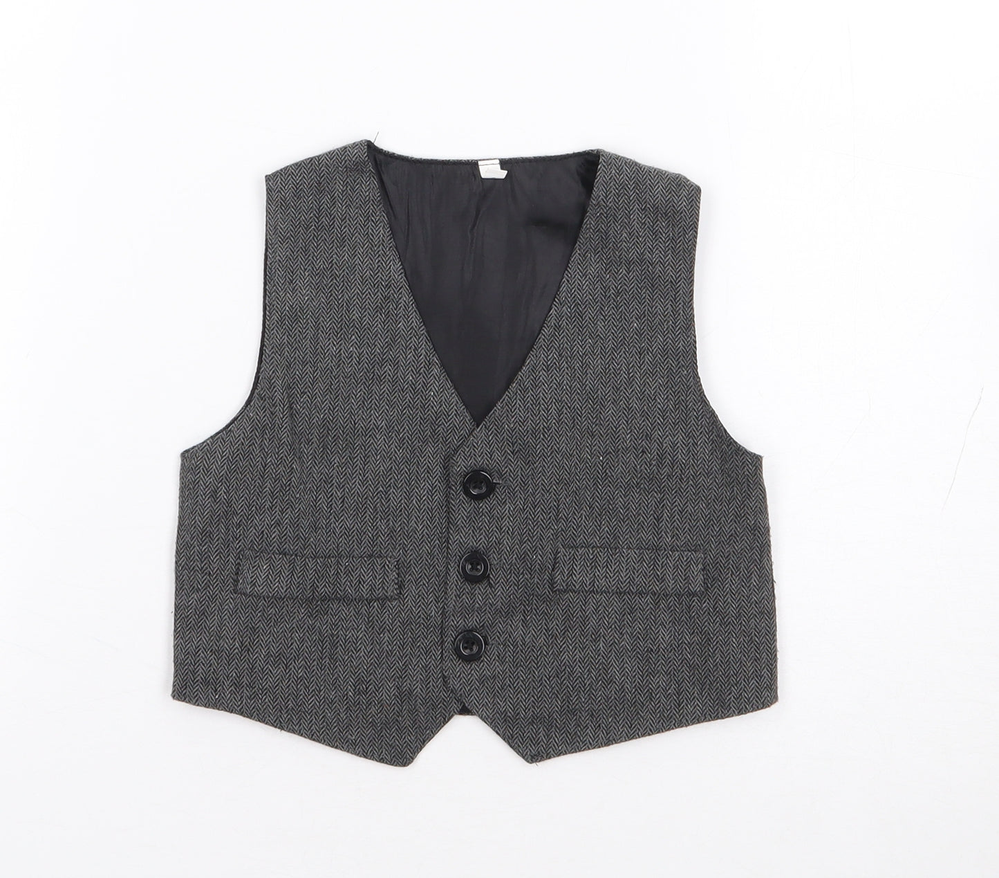 Preworn Boys Green Jacket Waistcoat Size 24 Months Button