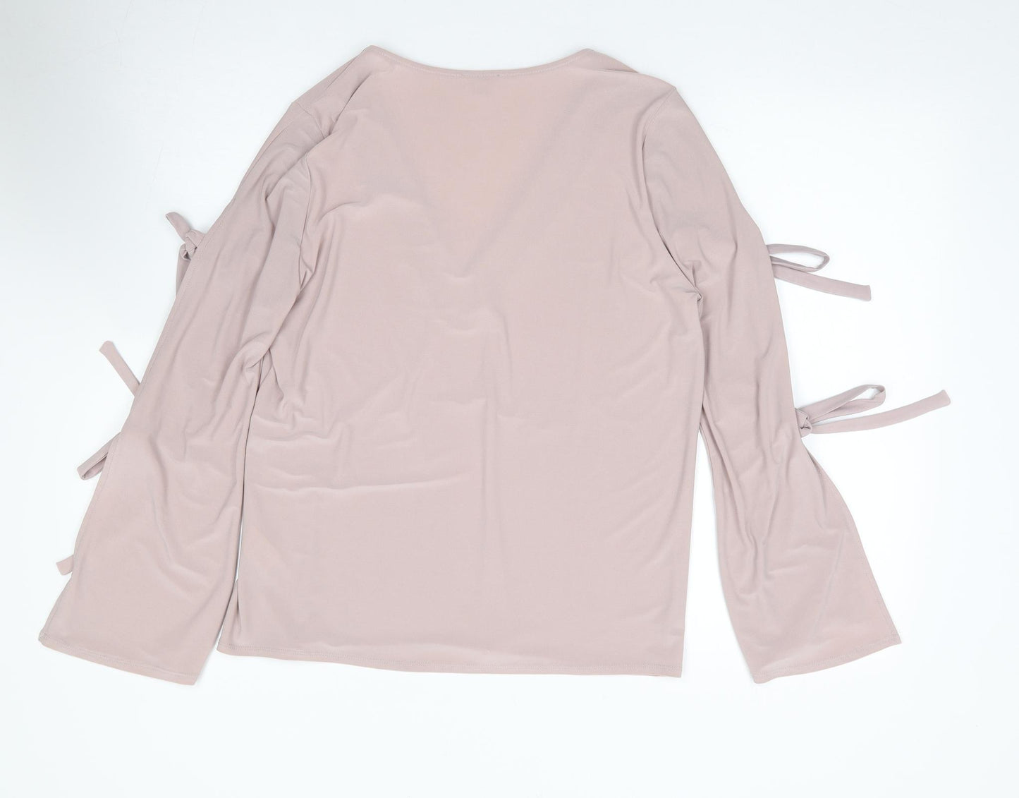 River Island Womens Purple Polyester Jersey Blouse Size 12 V-Neck