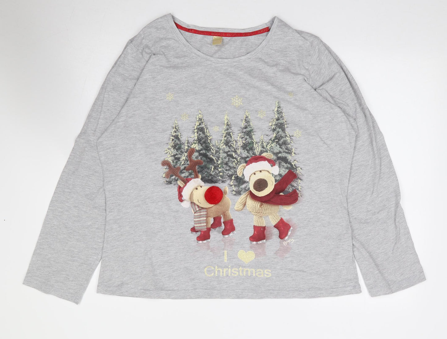 George Womens Grey Cotton Jersey T-Shirt Size 20 Round Neck - Boofle, Christmas