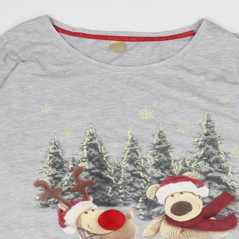 George Womens Grey Cotton Jersey T-Shirt Size 20 Round Neck - Boofle, Christmas