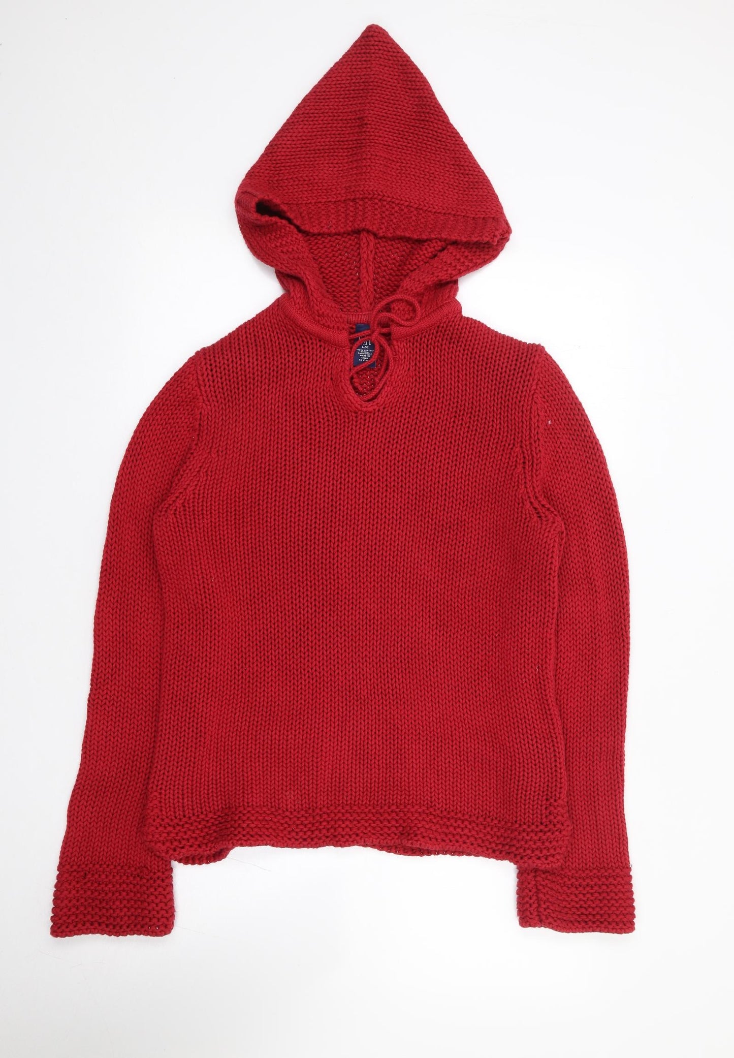 Gap Womens Red 100% Cotton Pullover Hoodie Size L Pullover