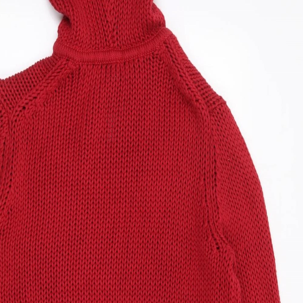 Gap Womens Red 100% Cotton Pullover Hoodie Size L Pullover
