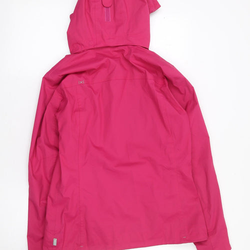 oxylane Womens Pink Rain Coat Coat Size M Zip