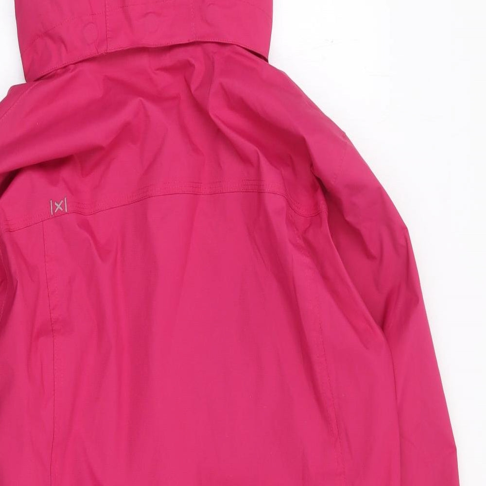 oxylane Womens Pink Rain Coat Coat Size M Zip