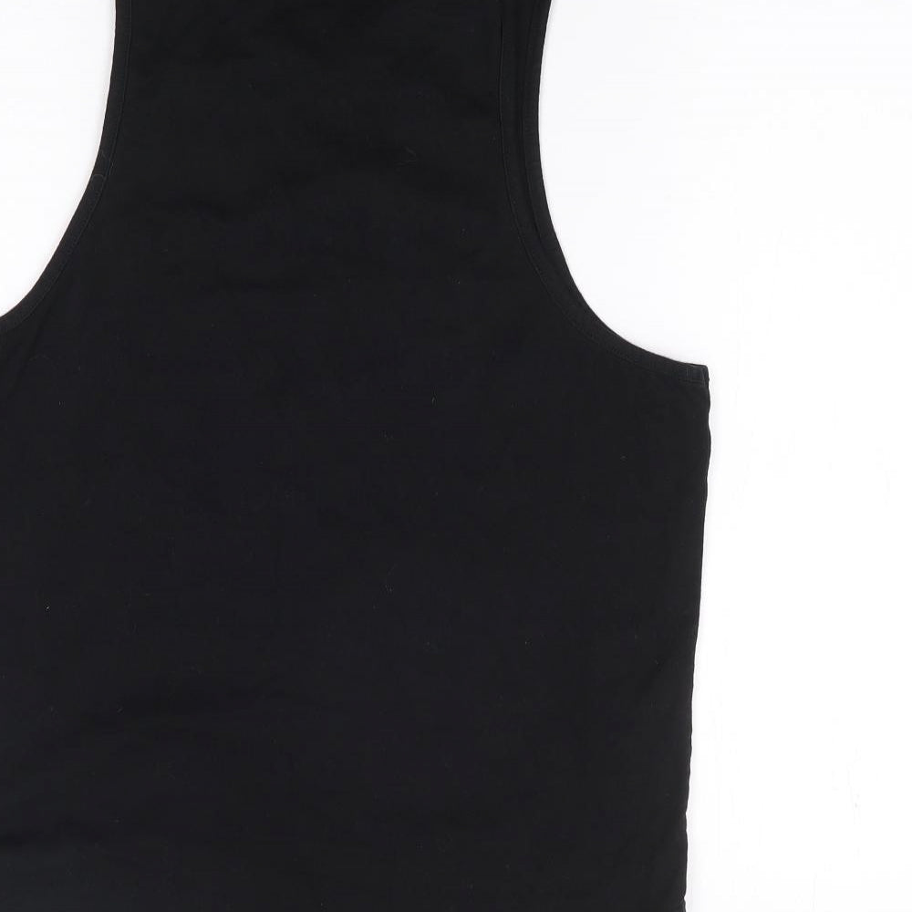 Sinners Attire Mens Black Cotton T-Shirt Size M Round Neck