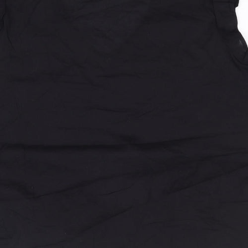 Dunnes Womens Black 100% Cotton Jersey Blouse Size XL V-Neck