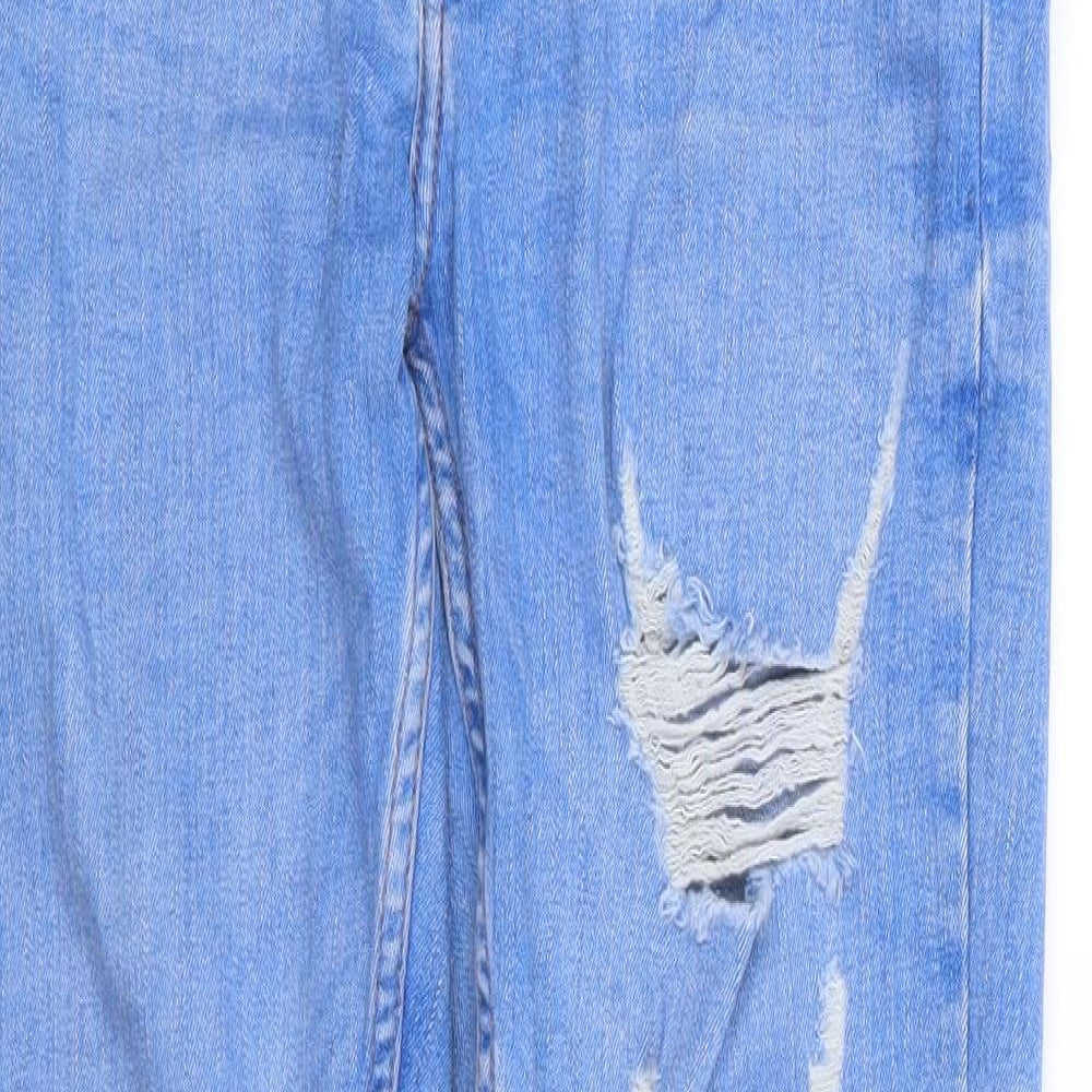 Primark Womens Blue Cotton Skinny Jeans Size 10 L29 in Regular Zip