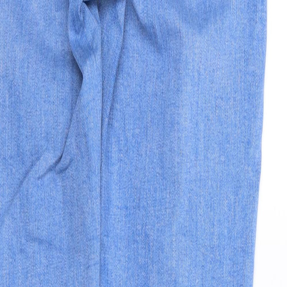 Primark Womens Blue Cotton Skinny Jeans Size 10 L29 in Regular Zip