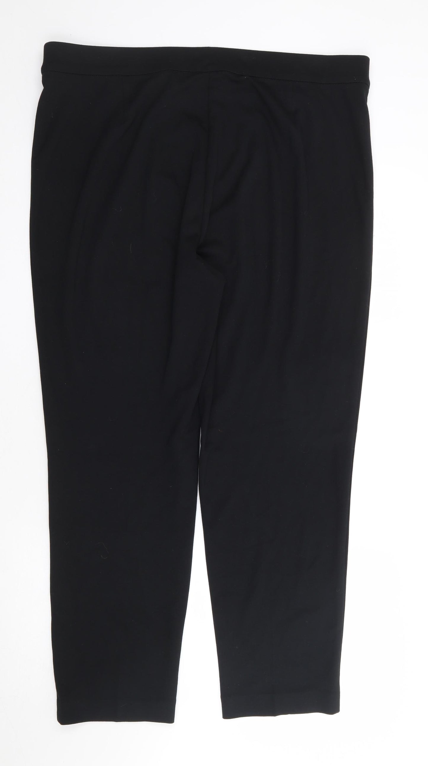 Marks and Spencer Womens Black Polyester Trousers Size 20 L28 in Regular