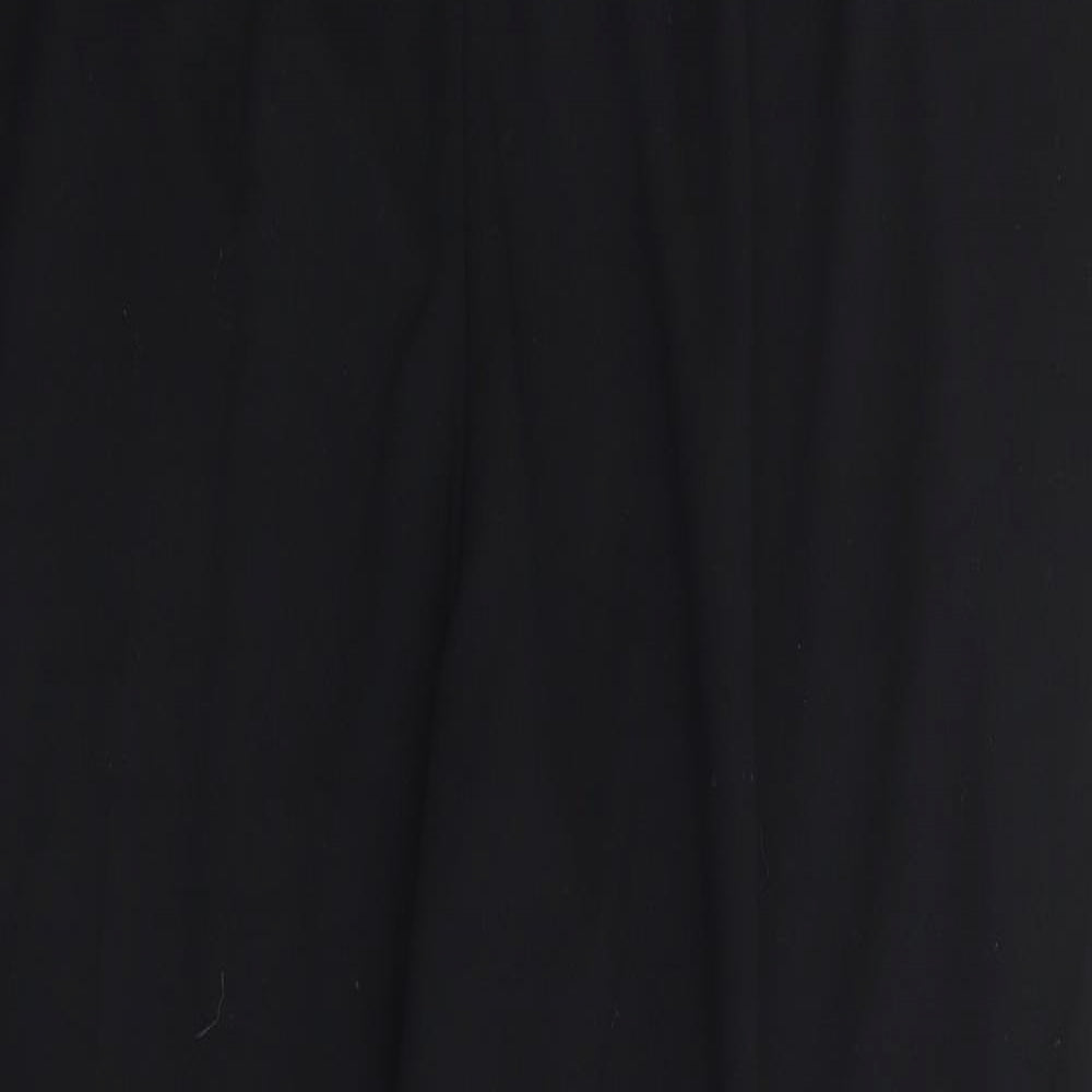 Marks and Spencer Womens Black Polyester Trousers Size 20 L28 in Regular
