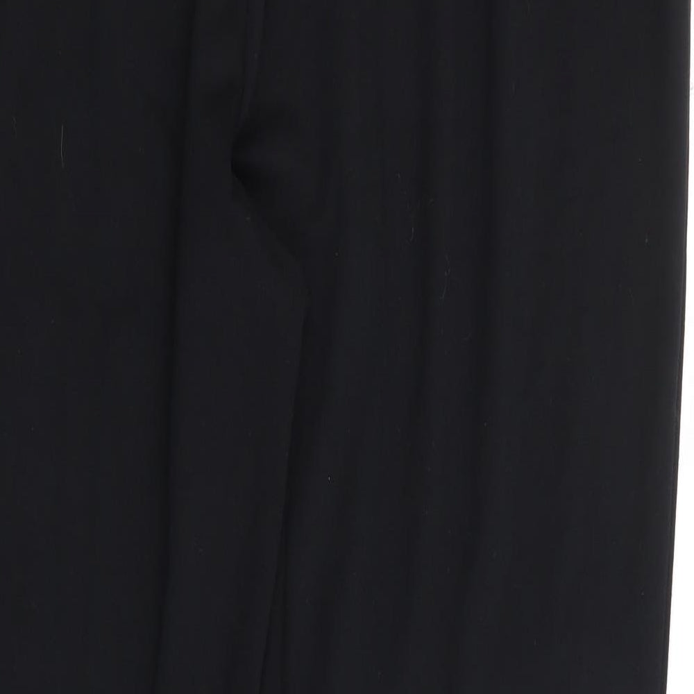 Marks and Spencer Womens Black Polyester Trousers Size 20 L28 in Regular