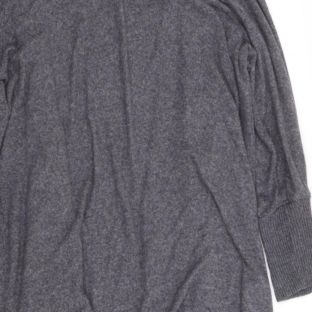George Womens Grey V-Neck Viscose Cardigan Jumper Size XL