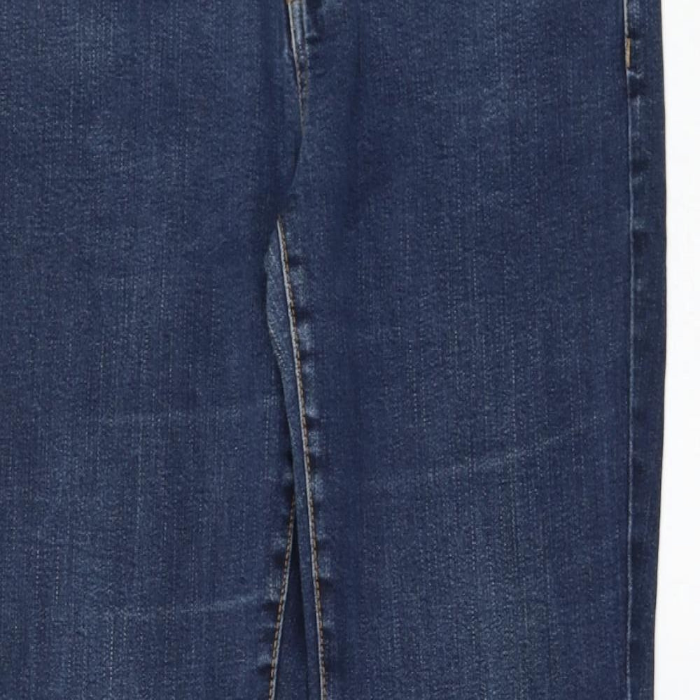 YesYes Womens Blue Cotton Skinny Jeans Size 14 L30 in Regular Zip