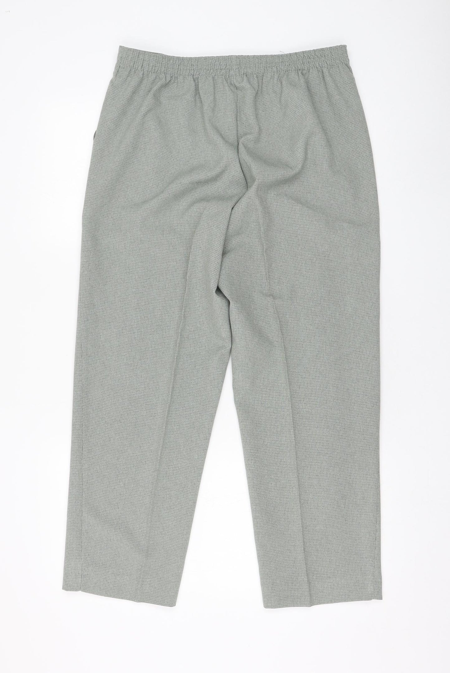 Bonmarché Womens Green Polyester Trousers Size 12 L25 in Regular