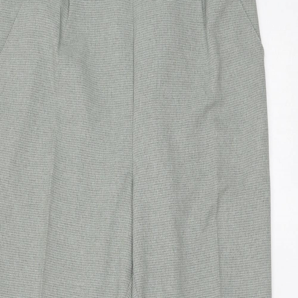 Bonmarché Womens Green Polyester Trousers Size 12 L25 in Regular