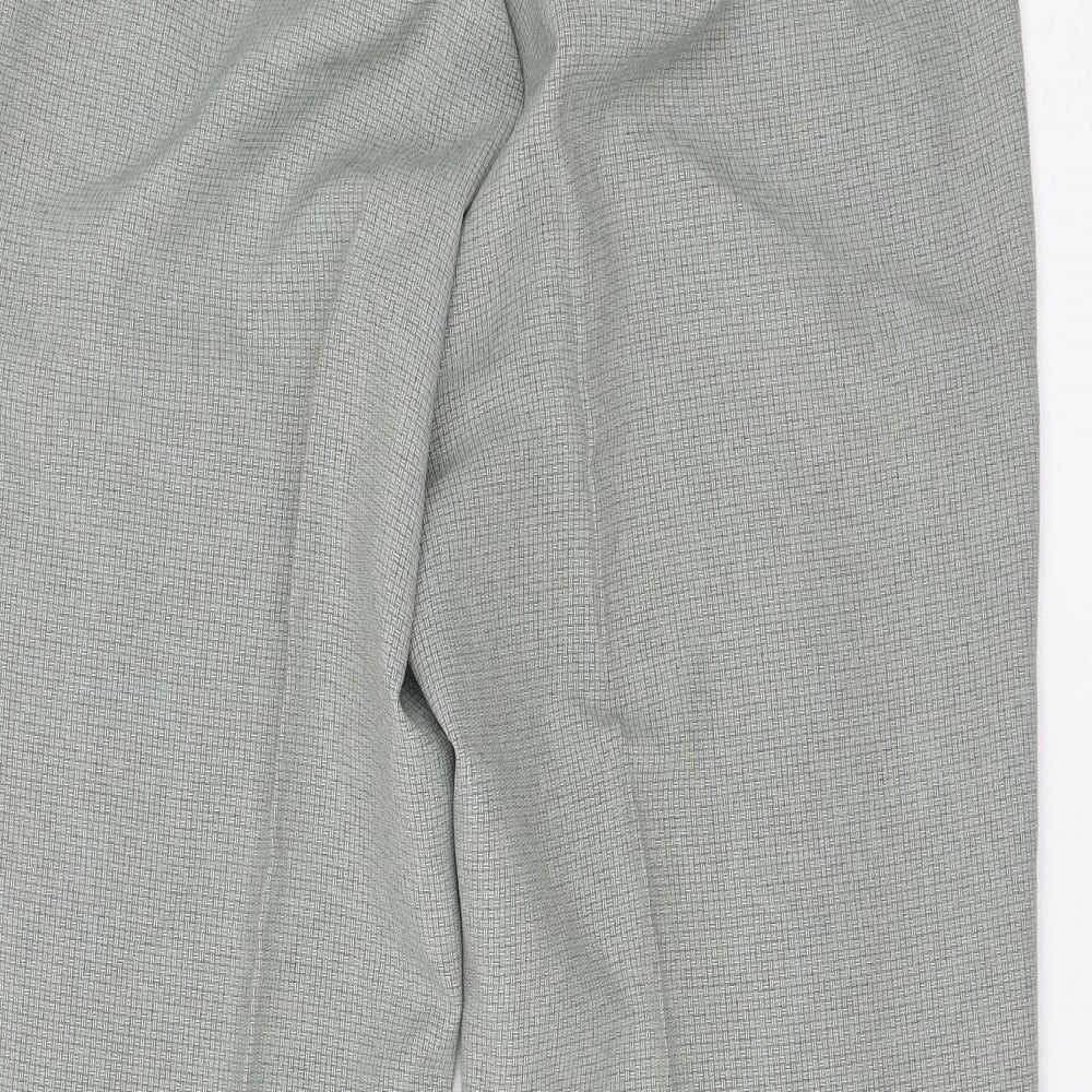 Bonmarché Womens Green Polyester Trousers Size 12 L25 in Regular