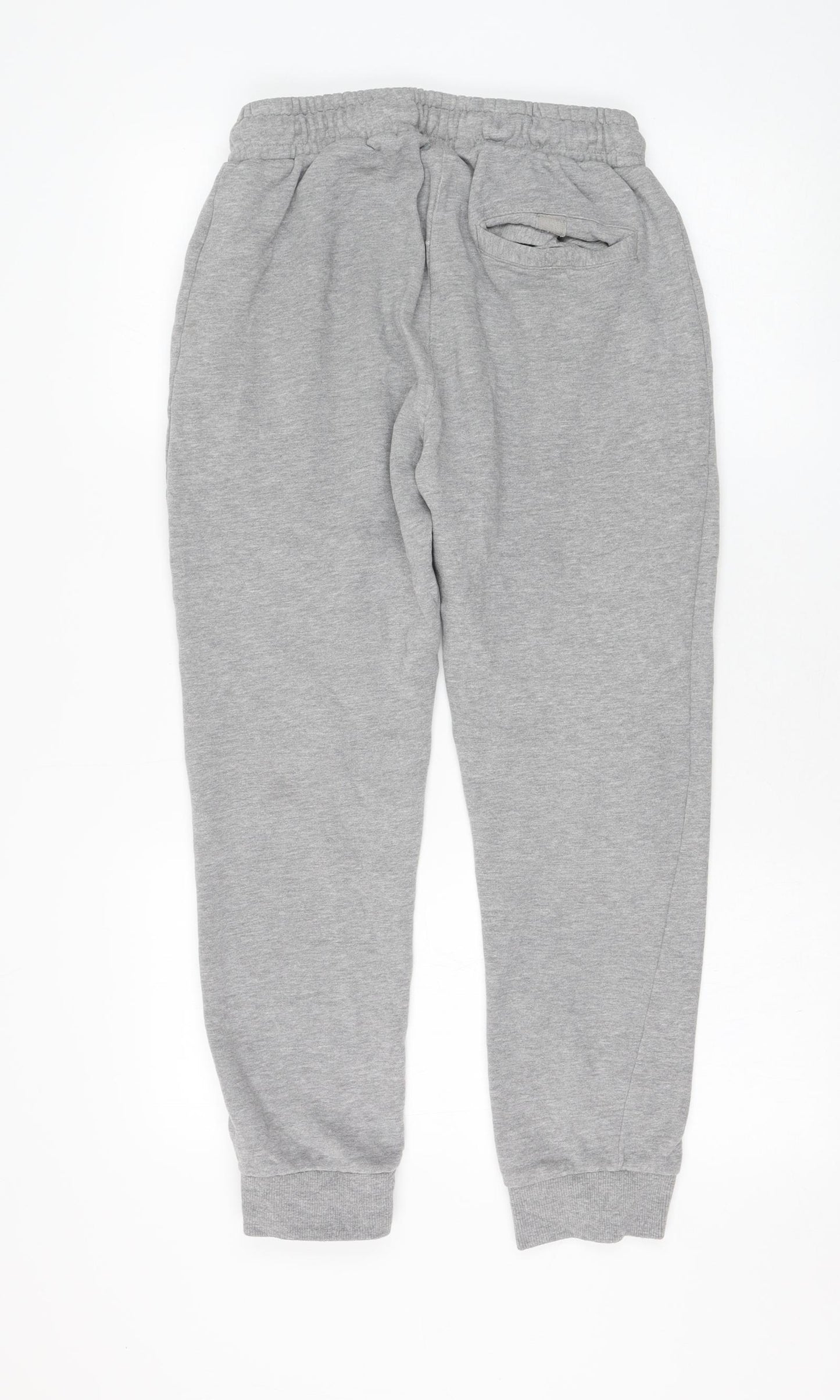 ellesse Mens Grey Cotton Jogger Trousers Size S L26 in Regular Drawstring