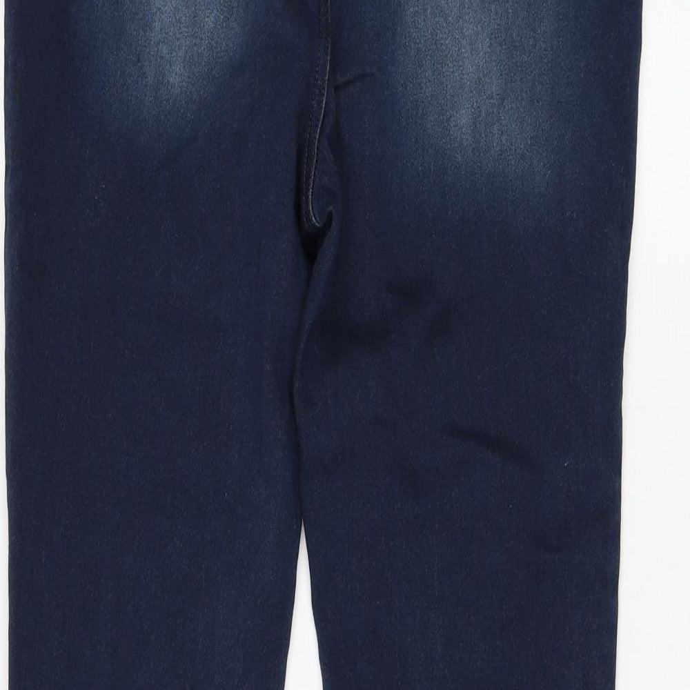 NEXT Boys Blue Cotton Straight Jeans Size 13 Years Regular Drawstring