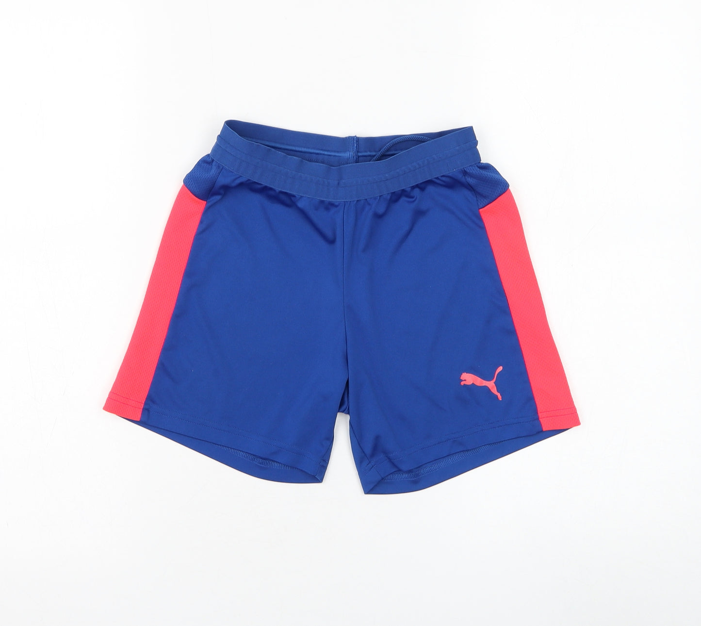 PUMA Boys Blue Polyester Sweat Shorts Size 9-10 Years Regular