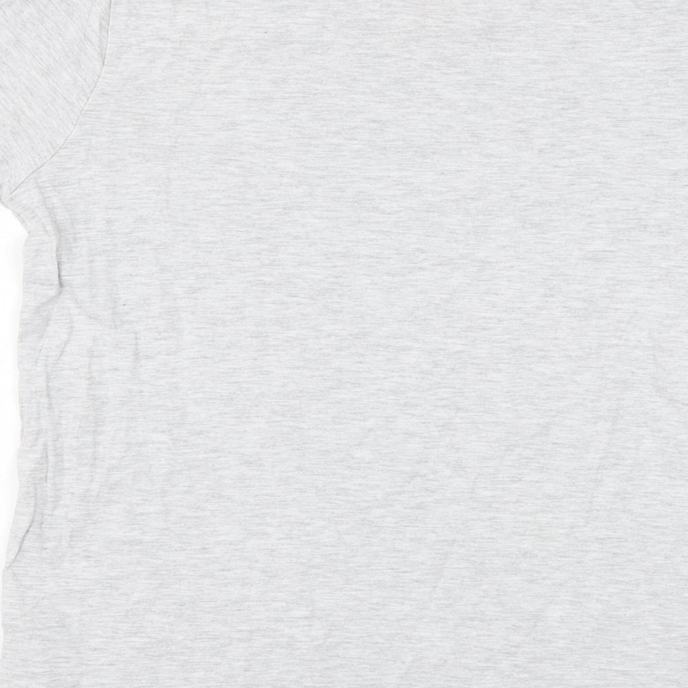 F&F Boys Grey Cotton Basic T-Shirt Size 10-11 Years Round Neck Pullover - Game on