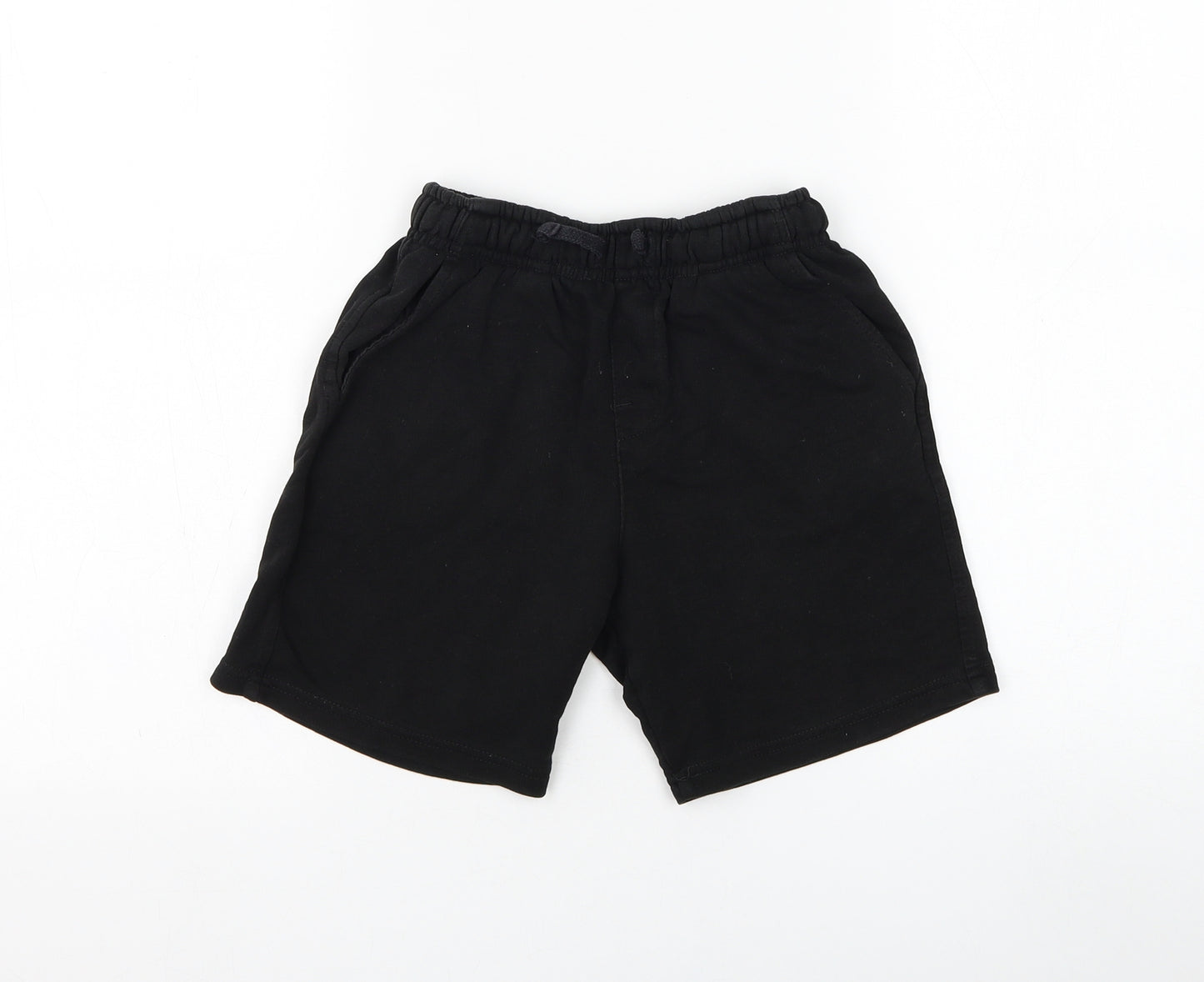 George Boys Black Cotton Sweat Shorts Size 8-9 Years Regular Drawstring