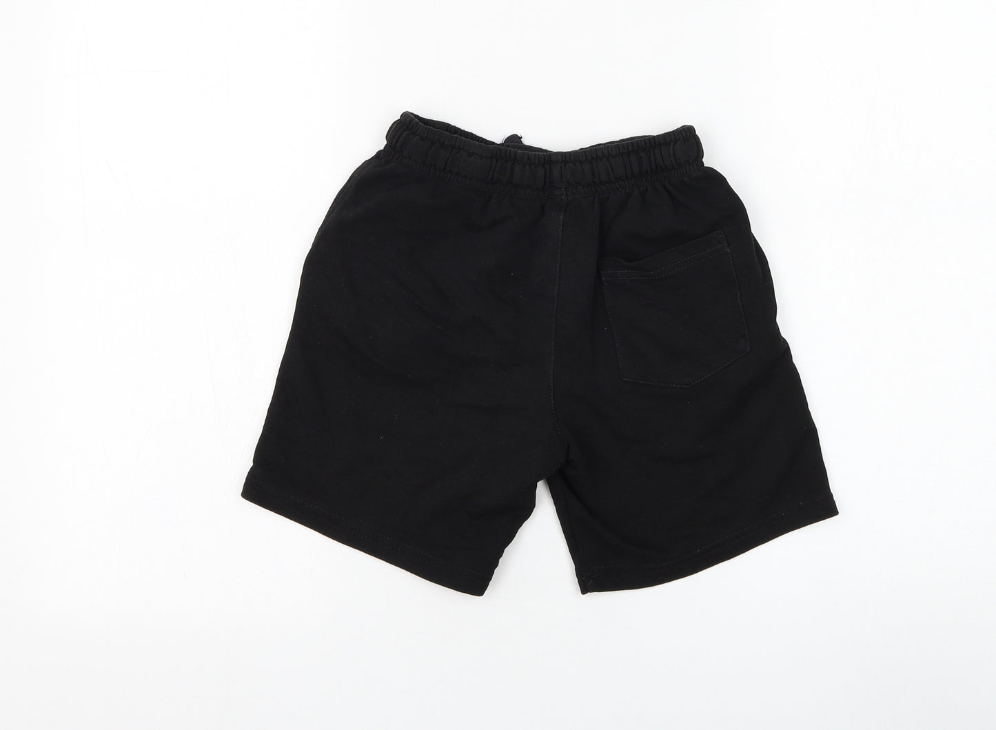 George Boys Black Cotton Sweat Shorts Size 8-9 Years Regular Drawstring
