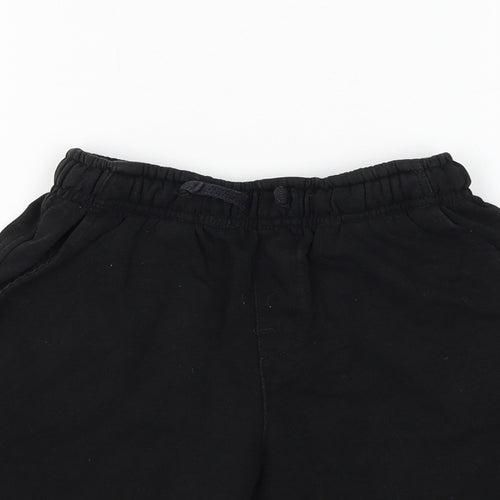 George Boys Black Cotton Sweat Shorts Size 8-9 Years Regular Drawstring