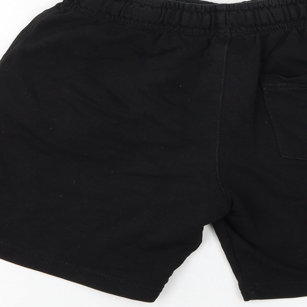 George Boys Black Cotton Sweat Shorts Size 8-9 Years Regular Drawstring