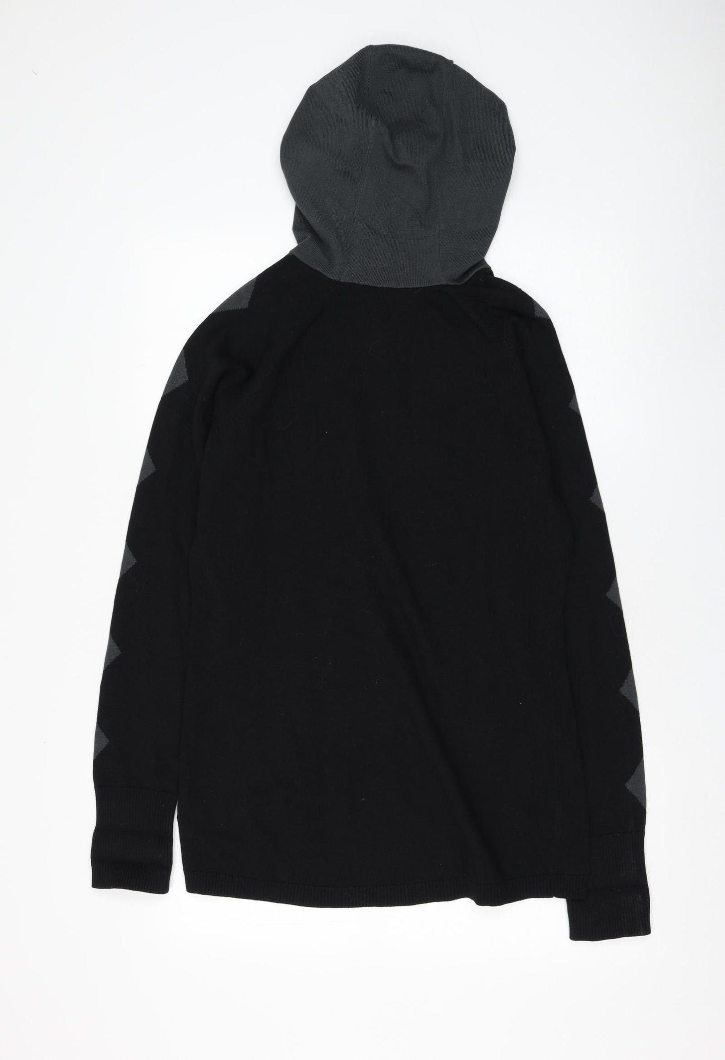 Gap Mens Black Cotton Pullover Hoodie Size L