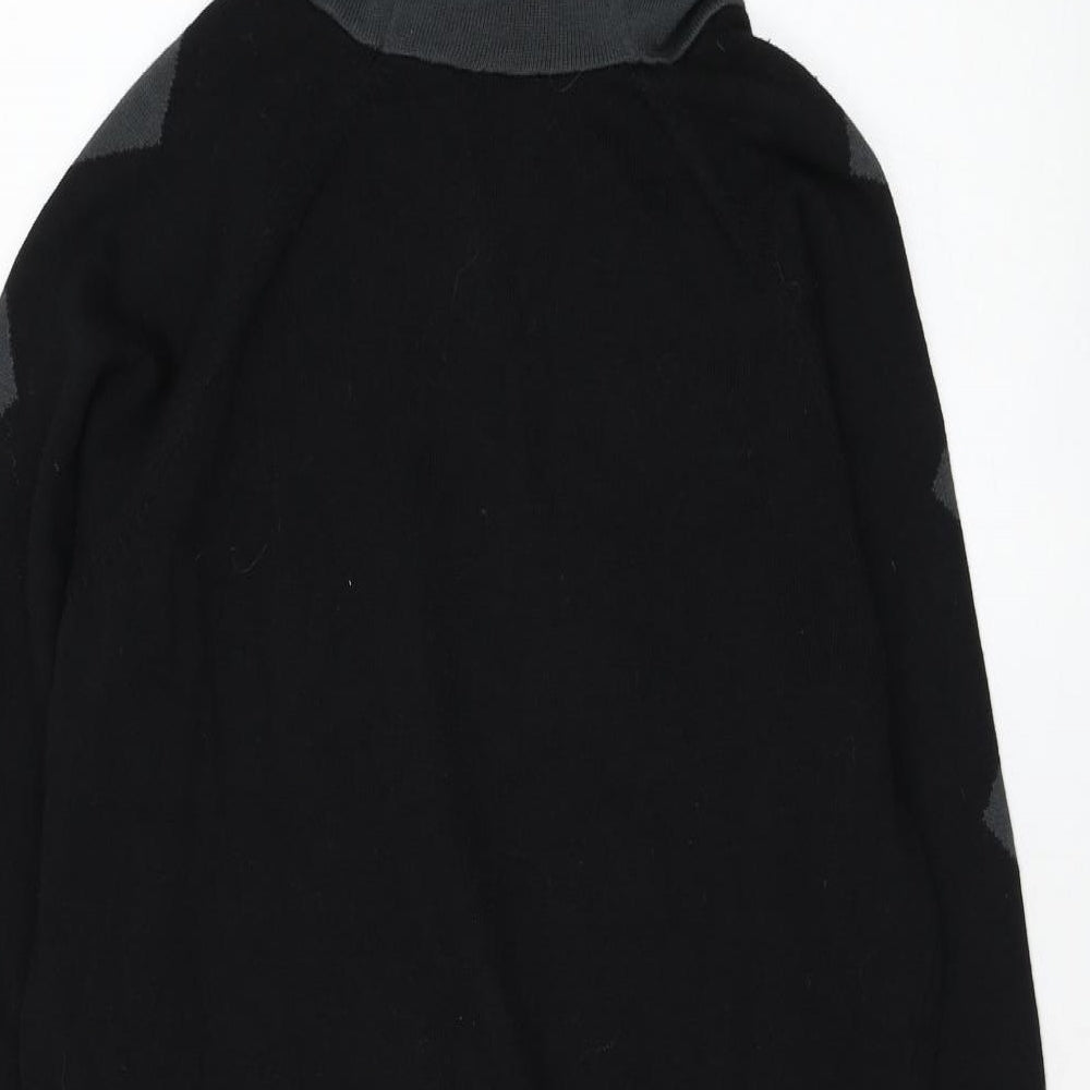 Gap Mens Black Cotton Pullover Hoodie Size L