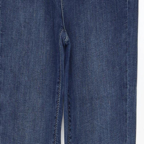 Oasis Womens Blue Cotton Skinny Jeans Size 12 L30 in Regular Zip