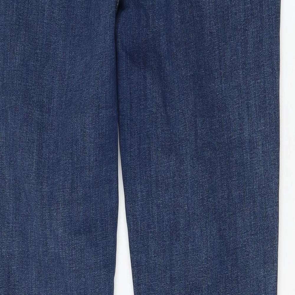Oasis Womens Blue Cotton Skinny Jeans Size 12 L30 in Regular Zip