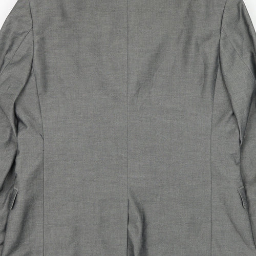 Topman Mens Grey Polyester Jacket Suit Jacket Size 40