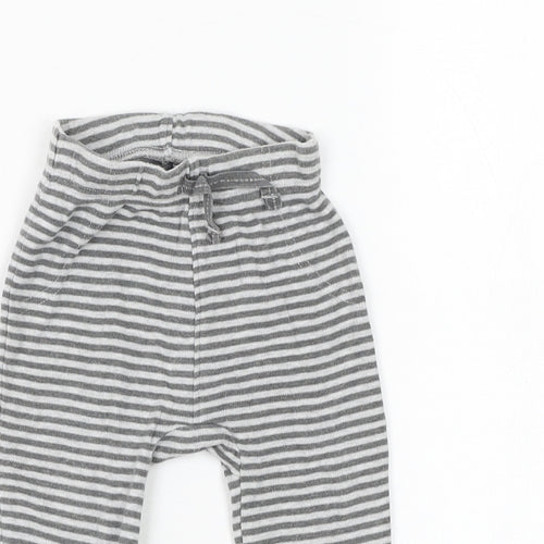 George Boys Grey Striped Cotton Jogger Trousers Size 6-9 Months Pullover - Winnie The Pooh